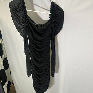 shein black cocktail dress